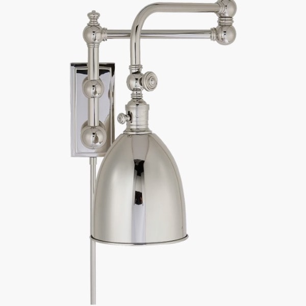 【Visual Comfort】アメリカ・ウォールライト「Pimlico Double Swing Arm」1灯 シルバー（W279×D711×H406mm）