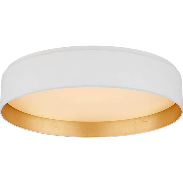 【Visual Comfort】アメリカ・デザイン照明 フラッシュマウント「Shaw Large Flush」LED・ホワイト（W432×H76mm）