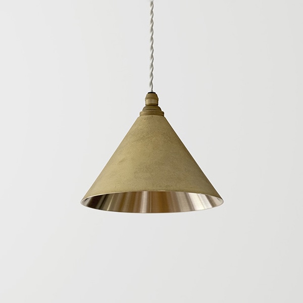 【FUTAGAMI】「ペンダントランプ 円錐 削りだし」1灯・鋳肌（φ180×H140mm）