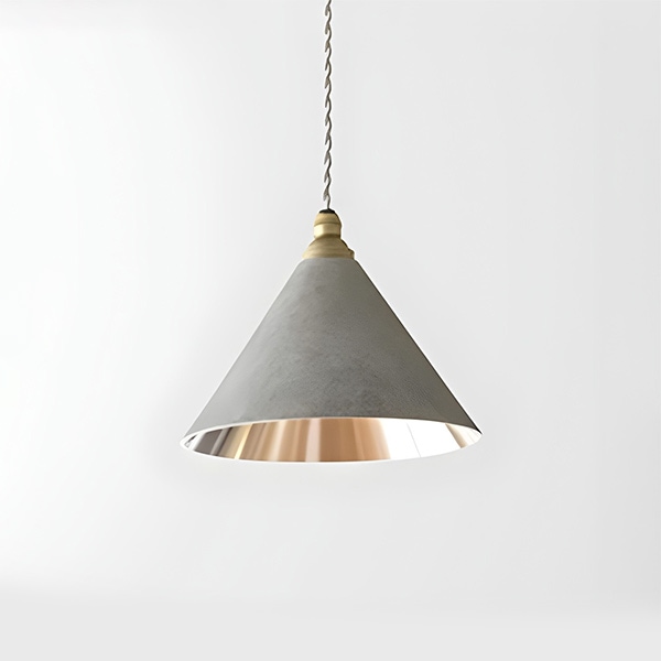 【FUTAGAMI】「ペンダントランプ 円錐 鍛金」1灯・銀ムラ（φ180×H140mm）