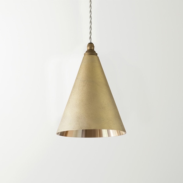 【FUTAGAMI】「ペンダントランプ 円錐 長 削りだし」1灯・鋳肌（φ161×H210mm）
