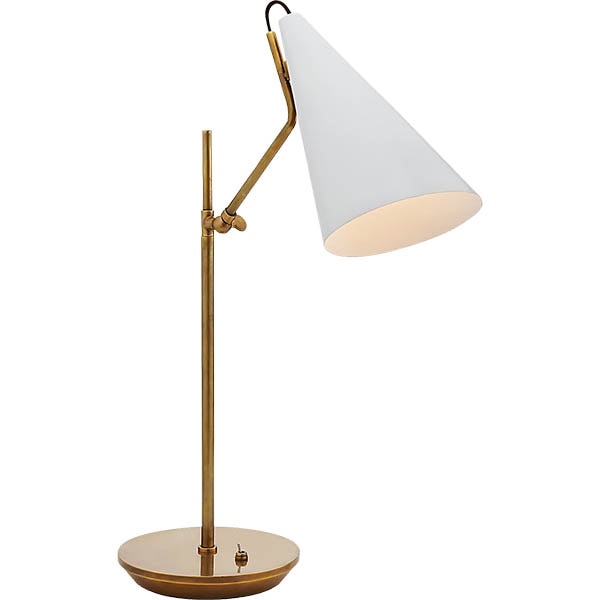 【Visual Comfort】テーブルライト 1灯 「Clemente Table Lamp」　ホワイト (W178×D381×H508mm)