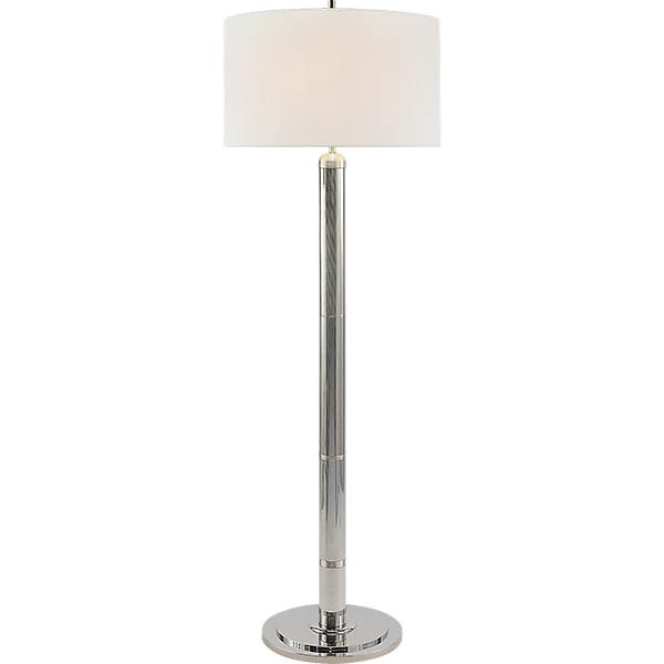 【Visual Comfort】アメリカ・フロアライト 「Longacre Floor Lamp」 2灯　シルバー (W559×H1702mm)