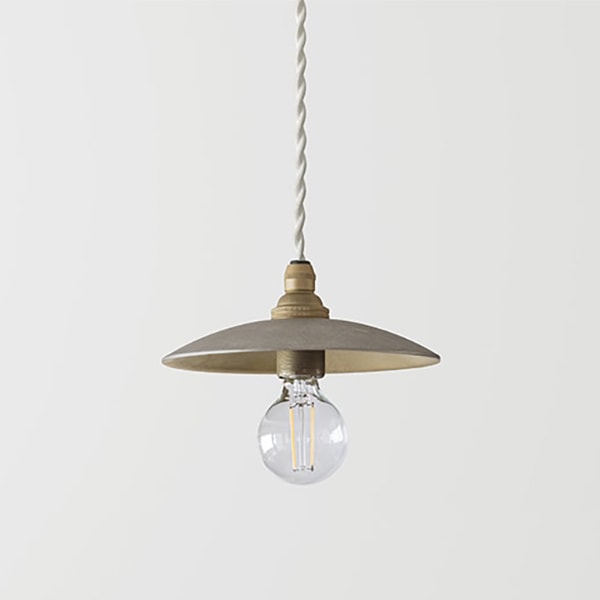 【FUTAGAMI】「ペンダントランプ 円盤」1灯・銀ムラ（φ150×H52mm）