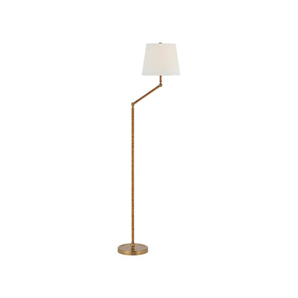 【Visual Comfort】アメリカ・フロアライト「Basden Bridge Arm Floor Lamp」1灯　ゴールド (W254×D254〜457×H1321〜1549mm)