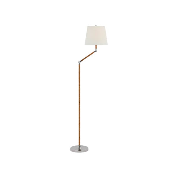 【Visual Comfort】アメリカ・フロアライト「Basden Bridge Arm Floor Lamp」1灯　シルバー (W254×D254〜457×H1321〜1549mm)