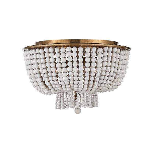 【Visual Comfort】アメリカ・デザイン照明 フラッシュマウント「Jacqueline Flush Mount」4灯・ゴールド・ホワイト（W457×H305mm）