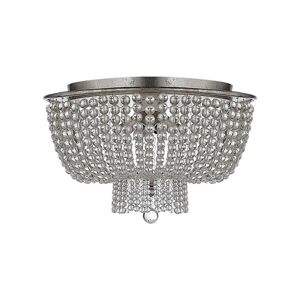 【Visual Comfort】アメリカ・デザイン照明 フラッシュマウント「Jacqueline Flush Mount」4灯・シルバー・クリア（W457×H305mm）