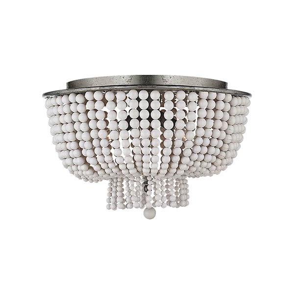 【Visual Comfort】アメリカ・デザイン照明 フラッシュマウント「Jacqueline Flush Mount」4灯・シルバー・ホワイト（W457×H305mm）