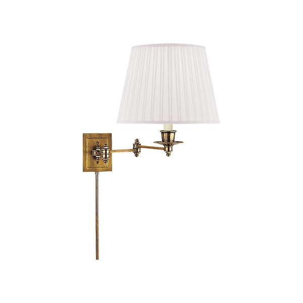 【Visual Comfort】アメリカ・ウォールライト「Triple Swing Arm Wall Lamp」1灯 ゴールド・シルク（W432×D457×H330mm）