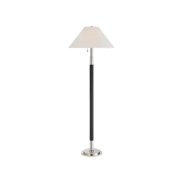【Visual Comfort】アメリカ・フロアライト 「Garner Floor Lamp」 2灯　シルバー・ブラウン (W559×H1372〜1778mm)
