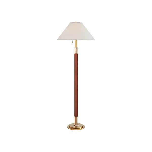 【Visual Comfort】アメリカ・フロアライト 「Garner Floor Lamp」 2灯　ゴールド・ブラウン (W559×H1372〜1778mm)