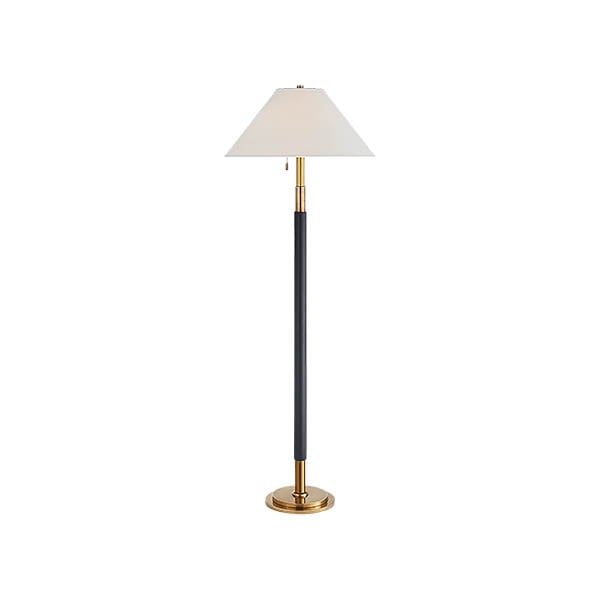 【Visual Comfort】アメリカ・フロアライト 「Garner Floor Lamp」 2灯　ゴールド・ブルー (W559×H1372〜1778mm)