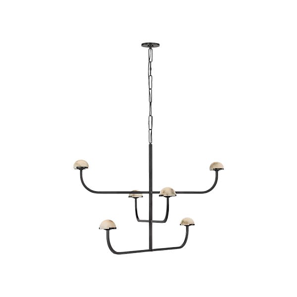 【Visual Comfort】アメリカ・デザイン照明 シャンデリア「Pedra Three Tier Shallow Chandelier」LED・ブロンズ（W1016×H813mm）