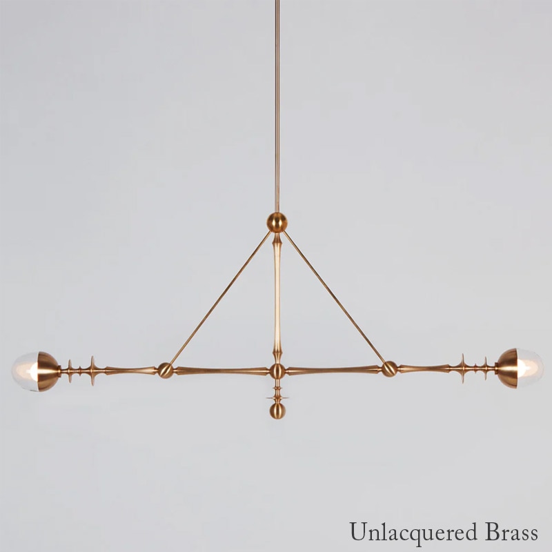 【Roll & Hill】アメリカ・デザイン照明 「Rue Sala」LEDペンダントライト2灯 全2色（W1420×D109×H705mm）