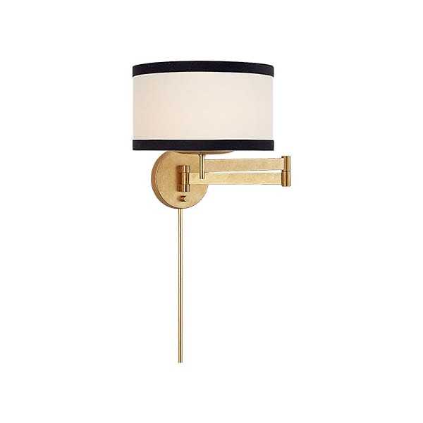 【Visual Comfort】アメリカ・ウォールライト「Walker Swing Arm Sconce」1灯 ゴールド・ホワイト・ブラック（W356×D406〜610×H305mm）