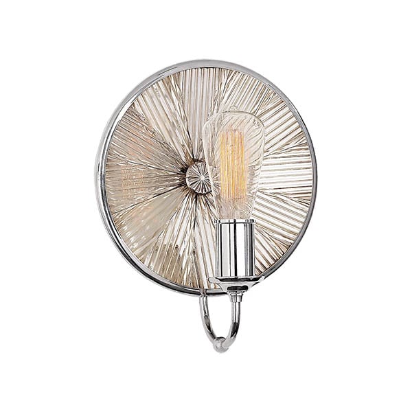 【Visual Comfort】アメリカ・ウォールライト「Rivington Small Round Sconce」1灯 シルバー（W254×D127×H305mm）