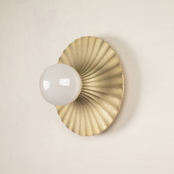 【FUTAGAMI】「ウォールライト　フレア」1灯・鋳肌（φ240×H73mm）