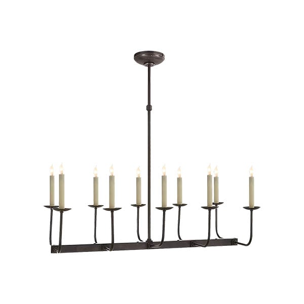 【Visual Comfort】アメリカ・デザイン照明 シャンデリア「Linear Branched Chandelier」10灯・ブロンズ（W889×H610mm）