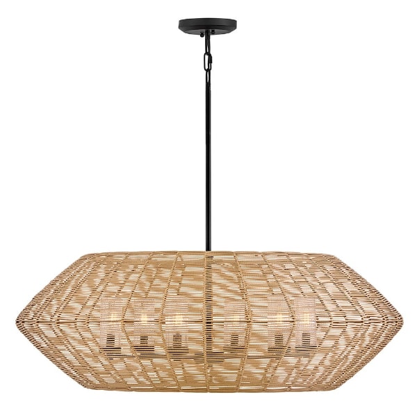 【HINKLEY】LEDアウトドア・シャンデリアライト「Luca」6灯（W1074×H388mm）