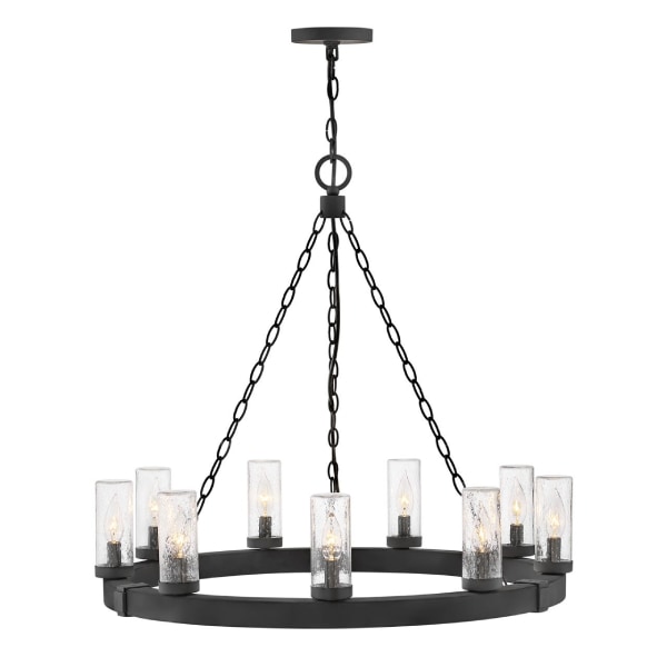 【HINKLEY】LEDアウトドア・シャンデリアライト「Sawyer」9灯（W762×H705mm）