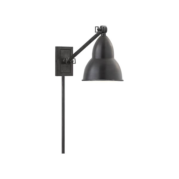 【Visual Comfort】アメリカ・ウォールライト「French Library Single Arm Wall Lamp」1灯 ブロンズ（W127×D508×H178〜483mm）