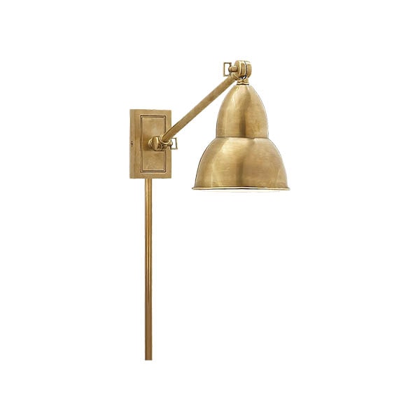 【Visual Comfort】アメリカ・ウォールライト「French Library Single Arm Wall Lamp」1灯 ゴールド（W127×D508×H178〜483mm）