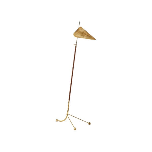 【Visual Comfort】アメリカ・フロアライト 「Moresby Floor Lamp」 1灯　ゴールド (W330×D584×H1422mm)