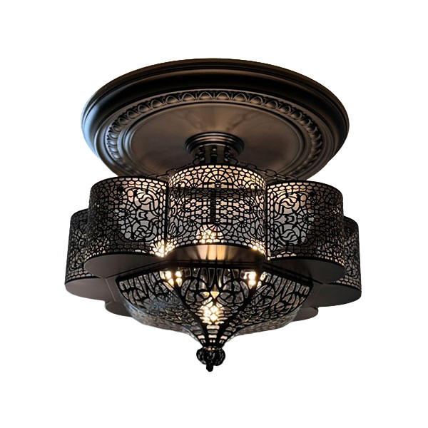 デザイン照明 アイアンシャンデリア 8灯 ブラック（φ600×H355mm） | EL