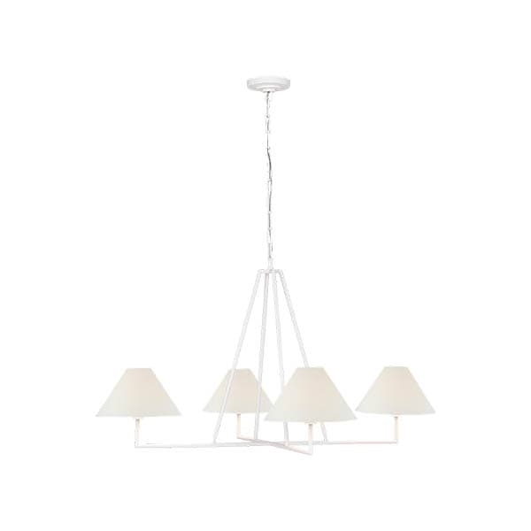 【Visual Comfort】アメリカ・デザイン照明 シャンデリア「Ashton Extra Large Four Light Sculpted Chandelier」4灯・ホワイト（W1118×H635mm）