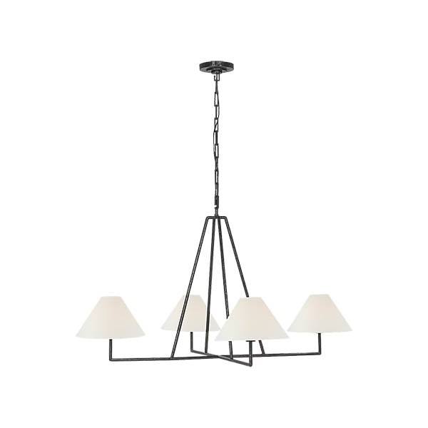 【Visual Comfort】アメリカ・デザイン照明 シャンデリア「Ashton Extra Large Four Light Sculpted Chandelier」4灯・ブラック（W1118×H635mm）