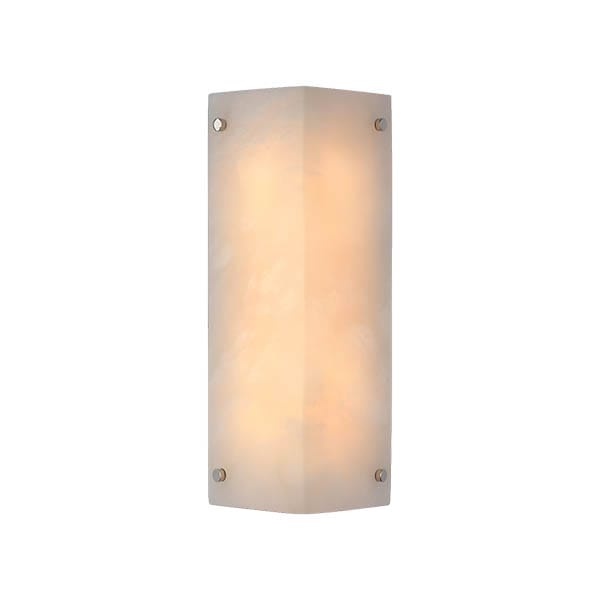 【Visual Comfort】アメリカ・ウォールライト「Clayton Wall Sconce」2灯 アラバスター・シルバー（W127×D102×H305mm）
