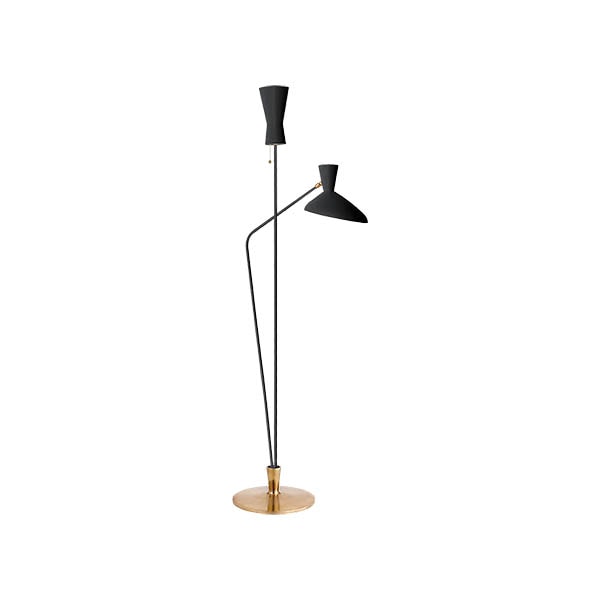 【Visual Comfort】アメリカ・フロアライト 「Austen Large Dual Function Floor Lamp」 2灯　ブラック (W356×D584×H1778mm)