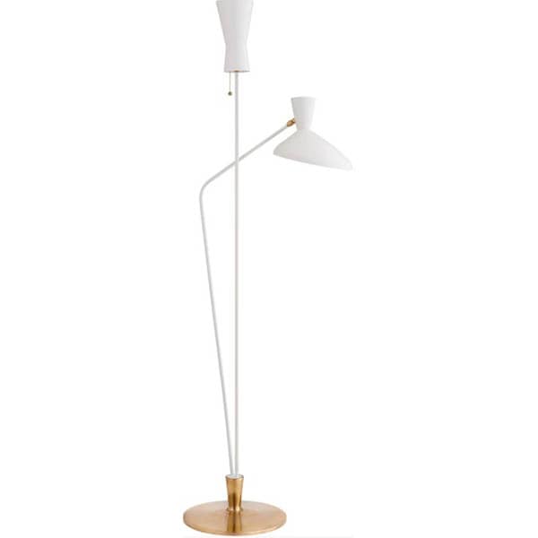 【Visual Comfort】アメリカ・フロアライト 「Austen Large Dual Function Floor Lamp」 2灯　ホワイト (W356×D584×H1778mm)