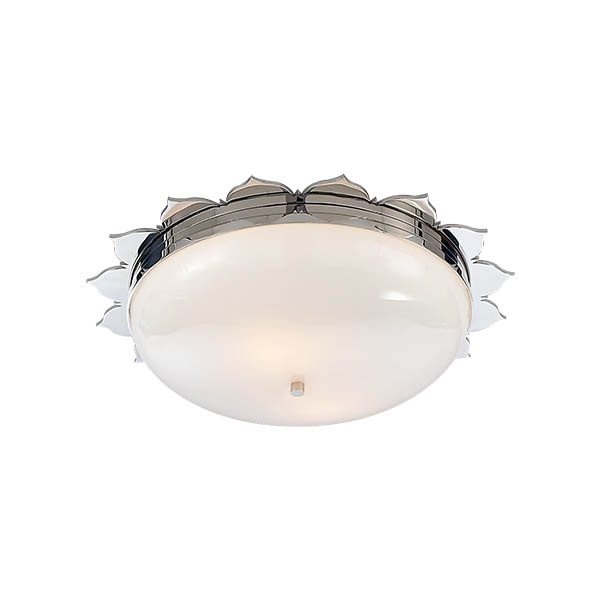 【Visual Comfort】アメリカ・デザイン照明 フラッシュマウント 「Rachel Large Flush Mount」 2灯　シルバー（W508×H102mm）