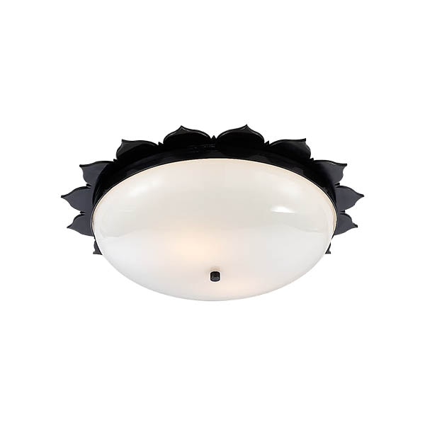 【Visual Comfort】アメリカ・デザイン照明 フラッシュマウント 「Rachel Large Flush Mount」 2灯　ブラック（W508×H102mm）