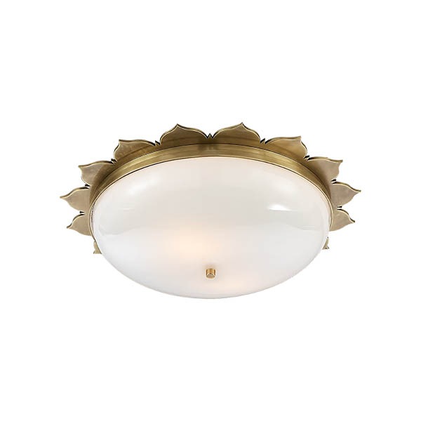 【Visual Comfort】アメリカ・デザイン照明 フラッシュマウント 「Rachel Large Flush Mount」 2灯　ゴールド（W508×H102mm）