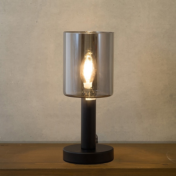スタイリッシュ　テーブルランプ　1灯・ブラック（φ120×H300mm）