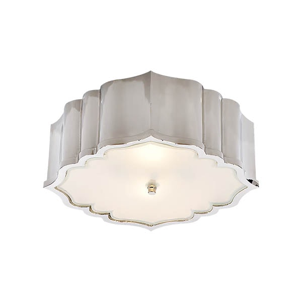 【Visual Comfort】アメリカ・デザイン照明 フラッシュマウント 「Balthazar Flush Mount」 3灯　シルバー（W356×H127mm）