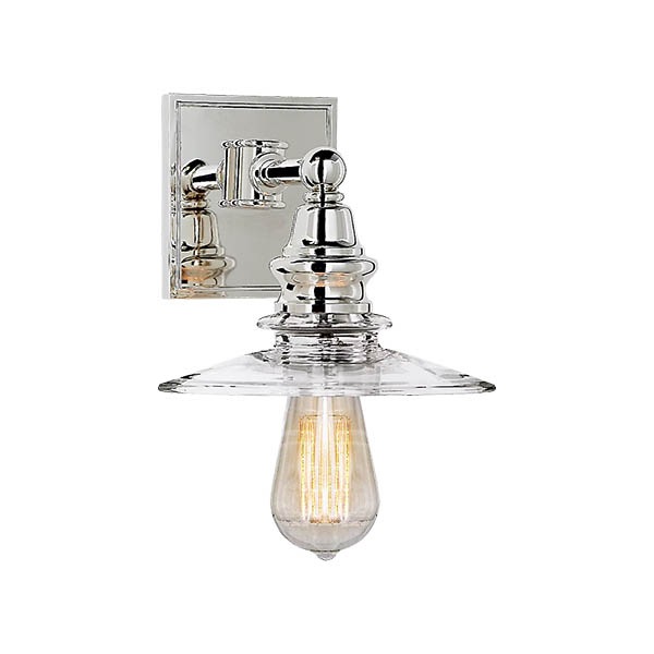 【Visual Comfort】アメリカ・ウォールライト「Covington Shield Sconce」1灯・シルバー（W178×D203×H305mm）