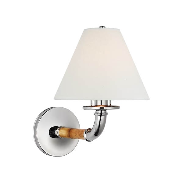 【Visual Comfort】アメリカ・ウォールライト「Dalfern Medium Single Sconce」1灯・シルバー・ホワイト（W203×D305×H305mm）