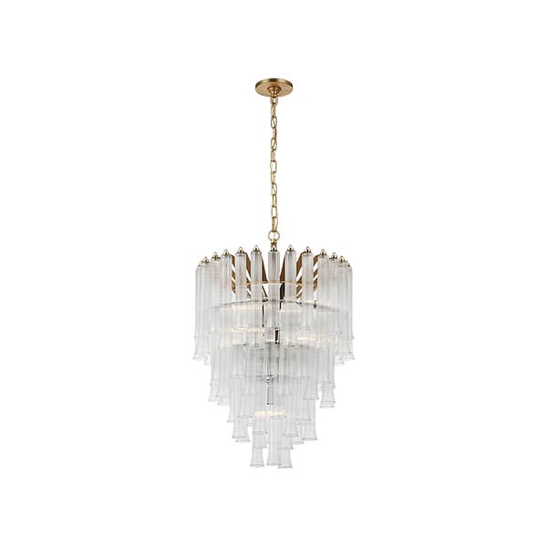 【Visual Comfort】アメリカ・デザイン照明 シャンデリア「Lorelei Small Waterfall Chandelier」9灯・ゴールド（W508×H762mm）