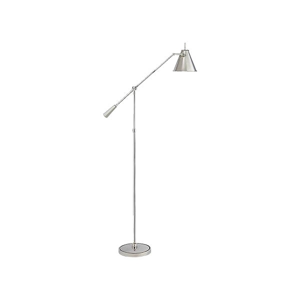 【Visual Comfort】アメリカ・フロアライト「Goodman Floor Lamp」1灯　シルバー (W229×D635〜838×H1118〜2302mm)