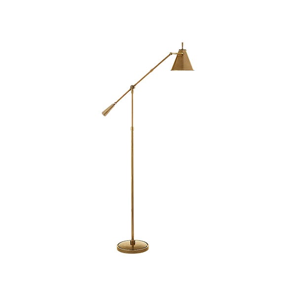 【Visual Comfort】アメリカ・フロアライト「Goodman Floor Lamp」1灯　ゴールド (W229×D635〜838×H1118〜2302mm)