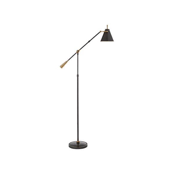 【Visual Comfort】アメリカ・フロアライト「Goodman Floor Lamp」1灯　ブロンズ・ゴールド (W229×D635〜838×H1118〜2302mm)