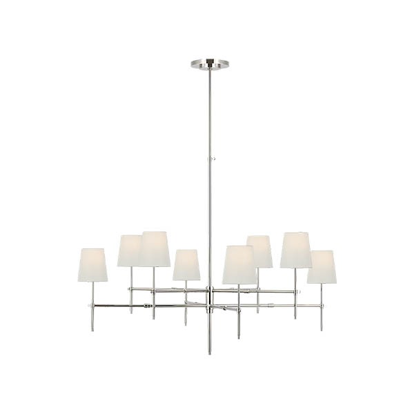 【Visual Comfort】アメリカ・デザイン照明 シャンデリア「Bryant Extra Large Two Tier Chandelier」8灯・シルバー（W1219×H889mm）