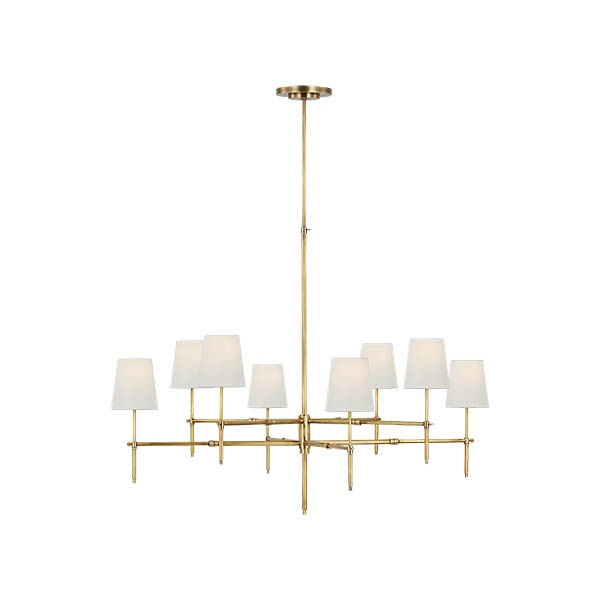 【Visual Comfort】アメリカ・デザイン照明 シャンデリア「Bryant Extra Large Two Tier Chandelier」8灯・ゴールド（W1219×H889mm）