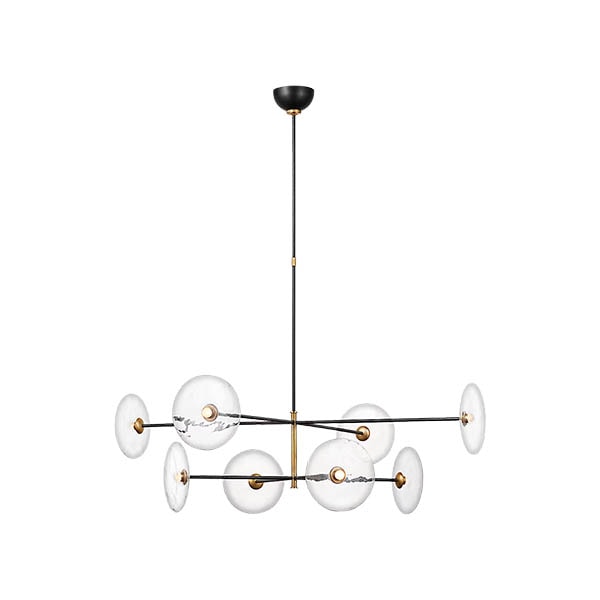 【Visual Comfort】アメリカ・デザイン照明 シャンデリア「Calvino X-Large Radial Chandelier」LED・ブラック・ゴールド（W1067×H330mm）