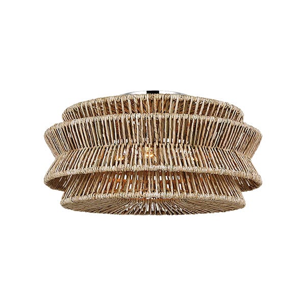 【Visual Comfort】アメリカ・デザイン照明 セミフラッシュマウント「Antigua XL Semi-Flush Mount」3灯・シルバー（W584×H301mm）