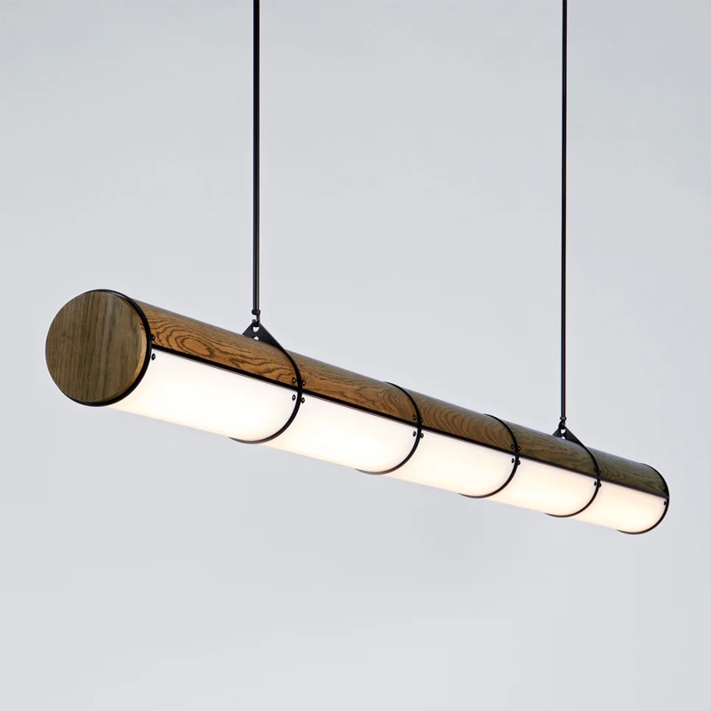 【Roll & Hill】アメリカ・デザイン照明 「Woody Endless」LEDペンダントライト 全3色（W2310×D160×H190mm）